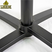 Base de table pliante en aluminium noir, empilable et détachable pour meubles d'extérieur
