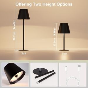 Wholesale Cordless Table Lamp Portable <b>LED</b> Desk 5000mAh <b>Battery</b> <b>Operated</b> 3Color Stepless Dimming up for Restaurant Bedroom Bars - Product Image 4