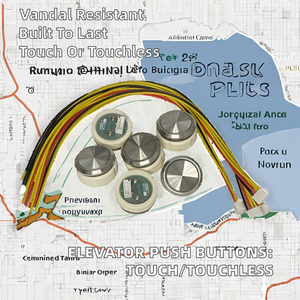 Boutons d'ascenseur – Panneaux d'appel tactiles/sans contact/sans fil anti-vandalisme, interrupteur momentané en acier inoxydable pour immeubles de bureaux - Product Image 2