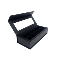 Boîte à chocolat de luxe écologique en forme de cœur avec fenêtre en PVC à adsorption magnétique, emballage personnalisé pour bonbons et truffes, anniversaire
