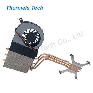 Heat Pipe Heatsink With Oil Bearing Blue Light Black Fan For CPU Laptop
