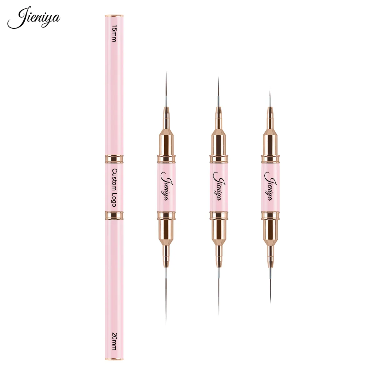 High Quality Nylon Nail Art Drawing Pen for UV Gel Painting Manicure double head Nail Liner Brush