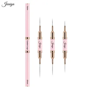 High Quality Nylon Nail Art Drawing Pen For UV Gel Painting Manicure Double Head Nail Liner Brush