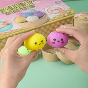 <b>Squishy</b> Dumpling Toys Colorful TPE Stress Relief Fidget Toys For Kids And Adults - Product Image 1
