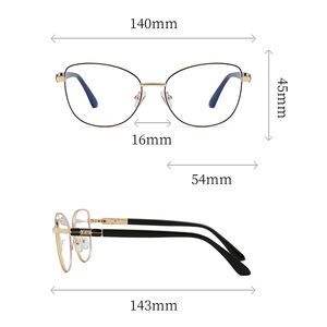 2025 Nieuwste Damesmode <span class=keywords><strong>Cat</strong></span> <span class=keywords><strong>Eye</strong></span> Anti Blauw Licht Optische Brillen Monturen Diamant Computerbril Metalen Montuur - Product Image 3