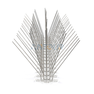 Répulsif à oiseaux 5 rangées Base en polycarbonate extra large Épingles en acier inoxydable Pointe à oiseaux Base en plastique - Product Image 3