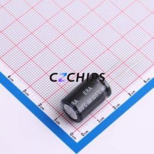 Condensateur électrolytique en aluminium ERA25V2200M13X21 à montage traversant, composant à montage traversant THT, D13xL21mm 2200uF 20% 25V 5mm - Product Image 2