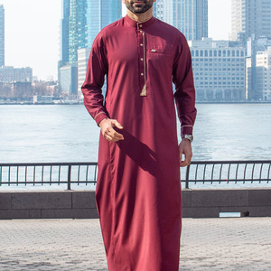 Nouvelle Thawb/Jalabiya longue noire brodée en polyester pour <span class=keywords><strong>homme</strong></span>, style ethnique marocain, confortable et décontractée, modèle 2026, vente chaude transfrontalière - Product Image 6