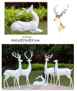 クリスマストナカイグラスファイバー動物クリスマスシカ像装飾樹脂鹿の彫刻 - Product Image 6