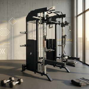 <span class=keywords><strong>Combo</strong></span> Smith Machine e Power Rack per Palestra Domestica - Rack Fitness Multifunzione per Allenamento Braccia e Petto - Product Image 2