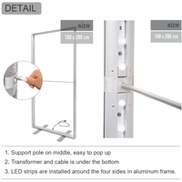 Support OEM/ODM d'usine pour l'impression et la conception de boîtes lumineuses double face en tissu tendu SEG pour la promotion d'événements et de fêtes