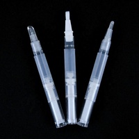 Stylo cosmétique vide de 2 ml pour huile à cuticules avec applicateur éponge et brosse