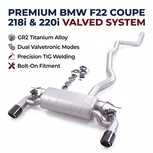 Tuyau de performance en acier inoxydable 304 Vortex pour BMW F22 Coupé 218i 220i avec double clapet électrique et buse latérale U - Product Image 1