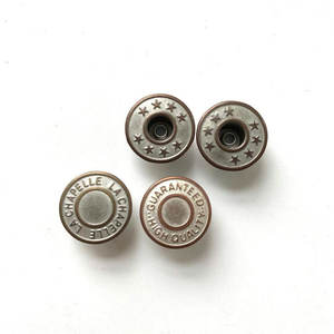Venta al por mayor logotipo personalizado 17MM 20MM latón hierro Acero inoxidable Metal Jeans botón Botón - Product Image 3