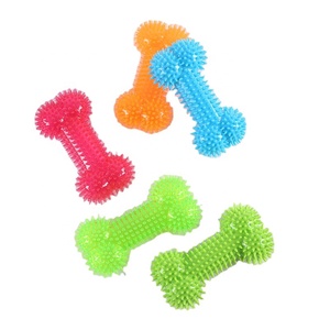 Jouets à mâcher pour chiens en caoutchouc qui couinent, en forme d'os, pour le soin dentaire - Product Image 1