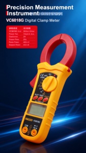 Multimètre numérique à <span class=keywords><strong>pince</strong></span> multifonction VC6018G, avec mesure automatique de la tension, de l'intensité, de la capacité et de la résistance - Product Image 4