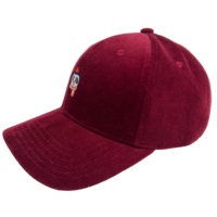 Linda Gorra de Béisbol de Pana con Bordado de Panda, Ajustable, Cálida, Unisex, para Niños, Otoño Invierno, Casual, para Exteriores