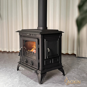 Modern Freestanding European-Style Cast Iron <strong>Fireplace</strong> with Real Fire <strong>Log</strong> Burner for Indoor Villa Heating <strong>in</strong> Rural Households - Product Image 4