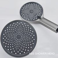 Système de douche thermostatique numérique en aluminium aéronautique gris anthracite avec jets pluie et jet, barre coulissante douce, étagère de rangement et bidet, pour hôtel moderne