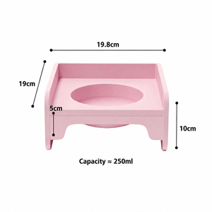 Gamelle surélevée modulaire carrée <span class=keywords><strong>pour</strong></span> <span class=keywords><strong>chat</strong></span> avec <span class=keywords><strong>bol</strong></span> en céramique, distributeur de nourriture surélevé à fixation rapide <span class=keywords><strong>pour</strong></span> la protection du cou, <span class=keywords><strong>anti</strong></span>-<span class=keywords><strong>vomissement</strong></span>, <span class=keywords><strong>pour</strong></span> plusieurs chats - Product Image 2