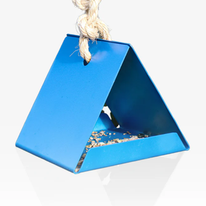 ที่ให้อาหารนก JH-Mech สำหรับกลางแจ้ง เป็นมิตรกับสิ่งแวดล้อม ตกแต่งสวยงาม แขวนได้ เคลือบผงสีน้ำเงิน ทนทาน ทำจากโลหะ - Product Image 1