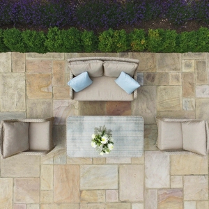 Modern Corner Outdoor Combination <b>Garden</b> Furniture Rattan set with Outdoor Courtyard Rattan Dining with <b>Rising</b> <b>Table</b> - Product Image 5