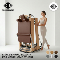 Machine de Pilates Reformer Professionnelle en Érable de Qualité Supérieure, Pliable, Logo Personnalisé, OEM ODM, Vente en Gros Directe Usine