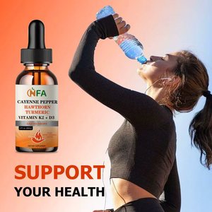 OEM Private Label Cayenne Pepper Hawthorn Turmeric <b>Vitamin</b> K2 D3 <b>Liquid</b> Drops with Cayenne Extract Immune Bone Health Drops - Product Image 6