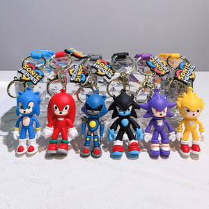 Hot Sell 3D Cartoon Sonic Key Chain Car Keychain Girl Teen <strong>Child</strong> Kids Gift Backpack Ornament Doll Keychain - Product Image 2