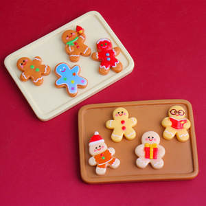 CHENXI Adornos Artísticos Pintados para el Hogar, Decoraciones DIY para Año Nuevo y Navidad, Accesorios de Resina de Hombre de Jengibre para Manualidades - Product Image 1