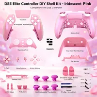 Coque complète CHARM FOCUS avec capot tactile pour boutons, compatible avec la manette PS5 Edge - Série Illusion, avec bouton HOME
