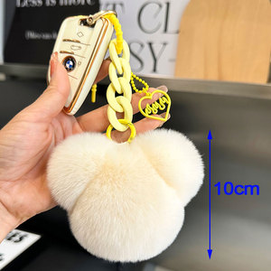 Porte-clés léger pour voiture, pendentif fait main en forme de cœur, design panda rouge, pour décoration de <span class=keywords><strong>sac</strong></span> à <span class=keywords><strong>dos</strong></span> et cadeau d'anniversaire - Product Image 1
