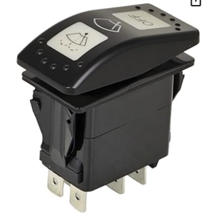 สวิตช์โยกแบบกันน้ำ Original and New Slgpc 12v 24v 6/7 ขา 3 ตำแหน่ง แบบกดติด-ปล่อย-กดติดชั่วขณะ พร้อมไฟ LED สำหรับรถยนต์ รถบรรทุก เรือ - Product Image 2