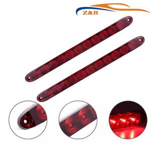 Barra de luz LED roja para remolque, luces intermitentes para estacionamiento, luz trasera de freno, 16 pulgadas, 11 LED - Product Image 3