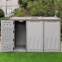 Abri de jardin en plastique de luxe, préfabriqué, facilement assemblable, étanche et anti-pourriture, pour le stockage d'outils, avec drainage rapide de l'eau de pluie et de la neige