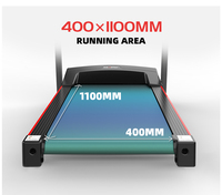 Tapis roulant domestique de haute qualité, excellent rapport qualité-prix, avec bande de course à motif diamanté de 400*1100 mm, zone de course plus large, 2,0 HP