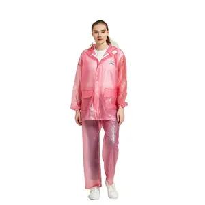 OEM impermeável PVC Rain Poncho Raincoat Rain Coat Suit para chover
