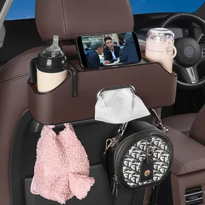 Auto Car Multifunctional Armrest Box Seat Back Organizer Tissue Box Cup  Holder