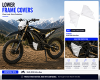 Untere Rahmenabdeckungen für SUR-RON Ultra Bee - Stoßfeste Ersatzteile aus PP-Kunststoff für Elektro-Dirtbikes