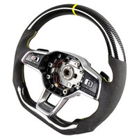 Volant sport à trois branches en cuir et fibre de carbone Feixiang pour Volkswagen Amarok Golf 5/7 GTI MK7 Polo Passat CC R-Line