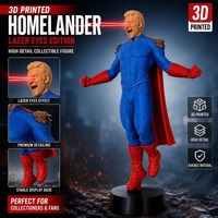 Figurine d'action de super-héros imprimée en 3D avec yeux laser LED, statue lumineuse à l'échelle 1/12, alimentée par USB, figurine de collection, ornement de bureau