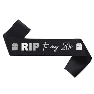 Écharpe RIP à mes <span class=keywords><strong>20</strong></span> ans, Écharpe d'<span class=keywords><strong>anniversaire</strong></span> RIP à mes <span class=keywords><strong>20</strong></span> ans pour fille, pour 30e <span class=keywords><strong>anniversaire</strong></span>, enterrement pour jeune fille, décorations pour 30e <span class=keywords><strong>anniversaire</strong></span> - Product Image 4
