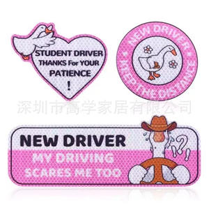 Pegatinas Reflectantes Promocionales Populares Transfronterizas, Luces Magnéticas para Parachoques de Coche, Advertencia de Seguridad para Conductores Principiantes - Product Image 3