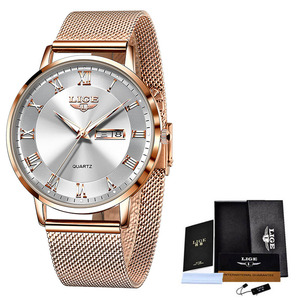 <span class=keywords><strong>Montre</strong></span> à quartz pour femme <span class=keywords><strong>LIGE</strong></span> LG10049 en gros, bracelet en acier inoxydable <span class=keywords><strong>2021</strong></span>, étanche, affichage de la date, affichage de la semaine, <span class=keywords><strong>montre</strong></span>-bracelet décontractée - Product Image 1