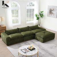 Modulares Ecksofa aus Kompressionsstoff L-Form Villa Wohnzimmer Chaiselongue Umweltfreundlicher Memory-Schaum Gepolstert