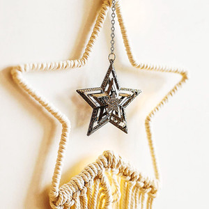 <span class=keywords><strong>Attrape</strong></span>-rêve en macramé tissé de haute qualité, lune, étoile, <span class=keywords><strong>cercle</strong></span>, hibou, tapisserie murale suspendue - Product Image 6