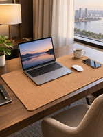 Tapis de bureau carré en liège, tapis d'ordinateur portable naturel antidérapant et résistant à l'eau pour la maison, le bureau et la table d'étude
