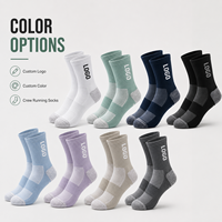 Chaussettes de sport personnalisées avec logo, chaussettes de course respirantes en maille avec soutien de la voûte plantaire et semelle amortissante, chaussettes athlétiques OEM