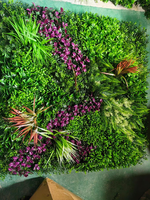 Mur végétal artificiel ignifuge en plastique haute simulation pour jardin mural extérieur