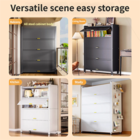 Étagère de rangement en acier au carbone avec couvercle rabattable, anti-poussière, multifonctionnelle, grande capacité, sur pied